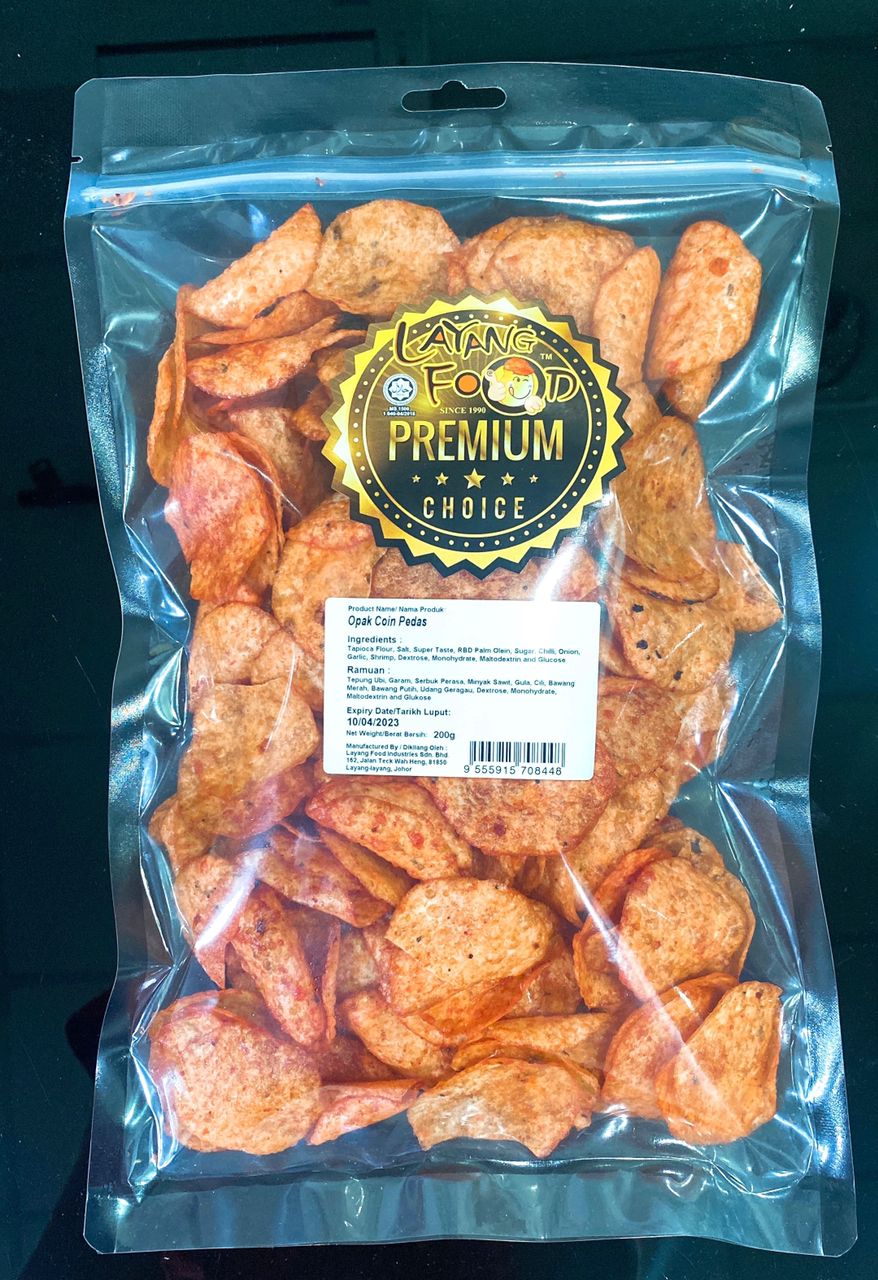 Opak Coin Pedas 200g